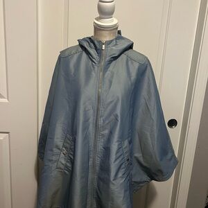 Michael Kors Light Blue Hooded Cape